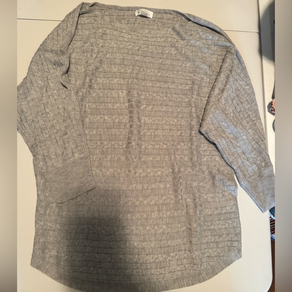Market & Spruce Light Gray Knit Sweater